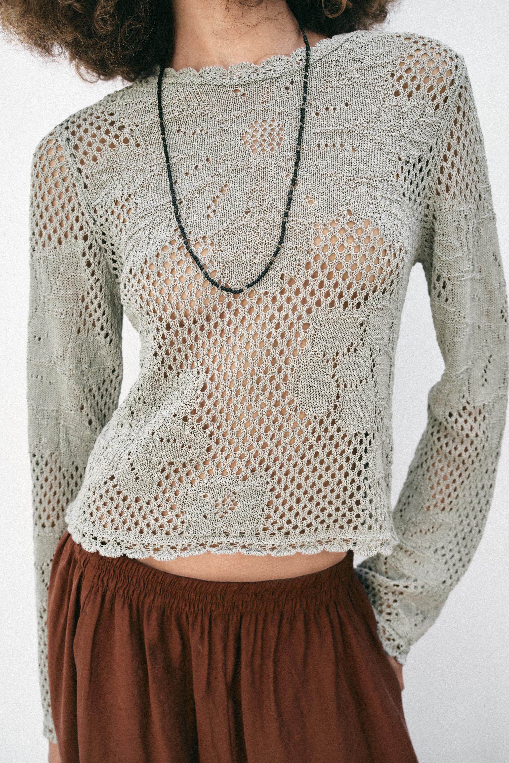 POINTELLE KNIT JUMPER